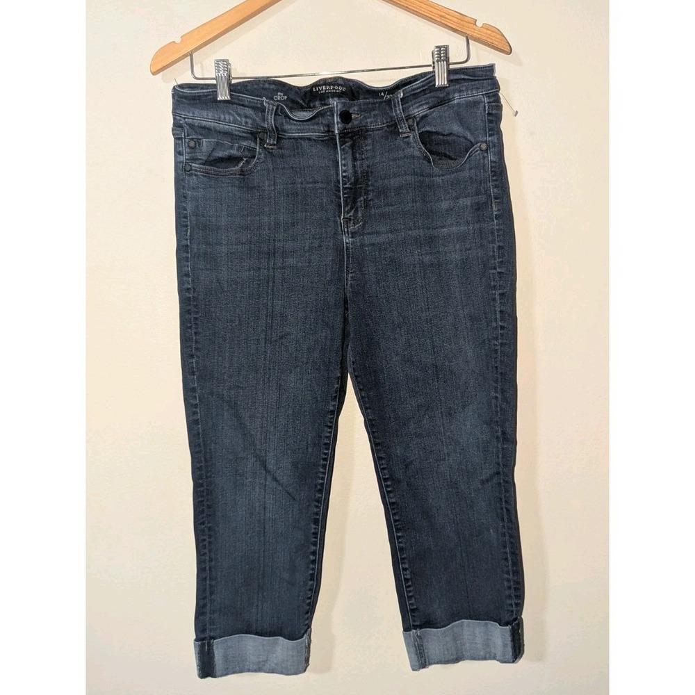 14P Liverpool Petite Denim Doheny Dark Cropped Jeans